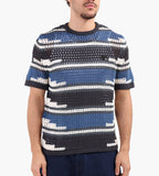 Daily Paper Kente Stripe Knit Shirt Woodland Grey