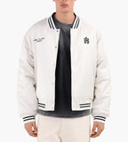 about:blank Satin Jacket Polyester Black Ecru