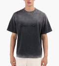 Bram's Fruit Distressed Script Logo T-shirt Shadow Black