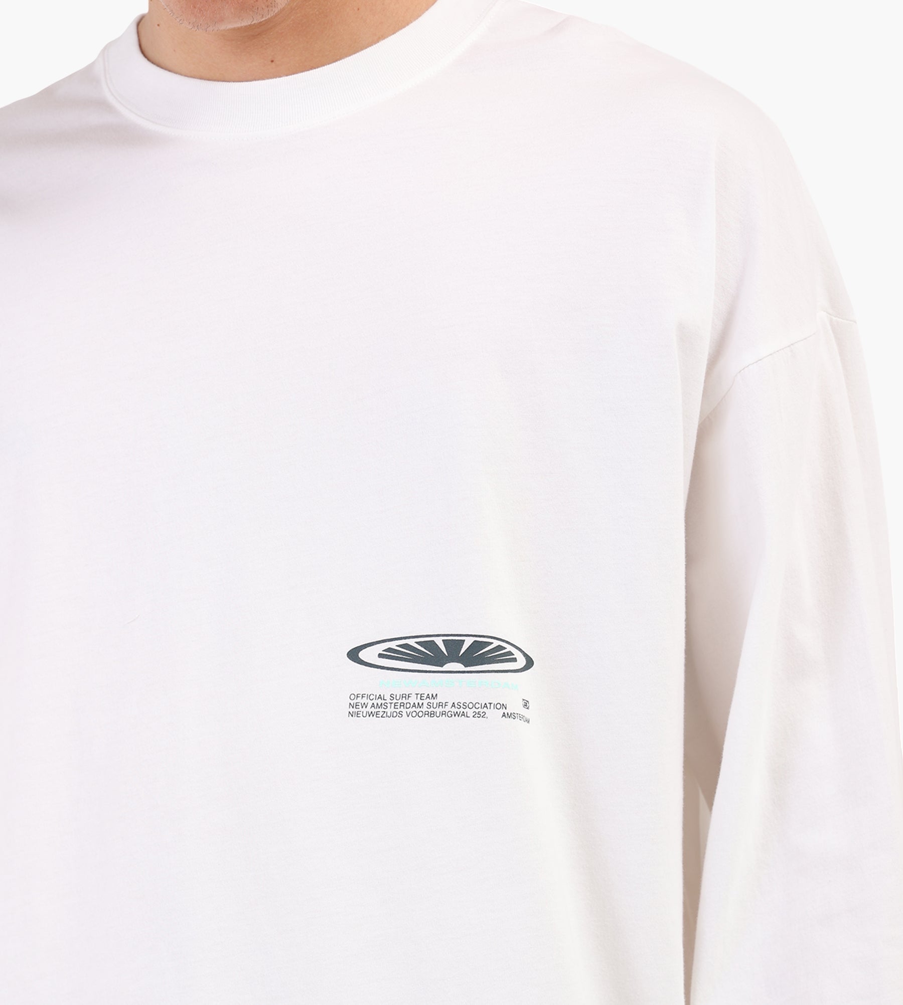 New Amsterdam Surf Association Shaper Longsleeve Overdyed White