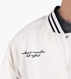 about:blank Satin Jacket Polyester Black Ecru