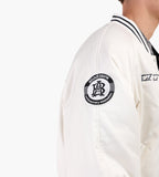 about:blank Satin Jacket Polyester Black Ecru