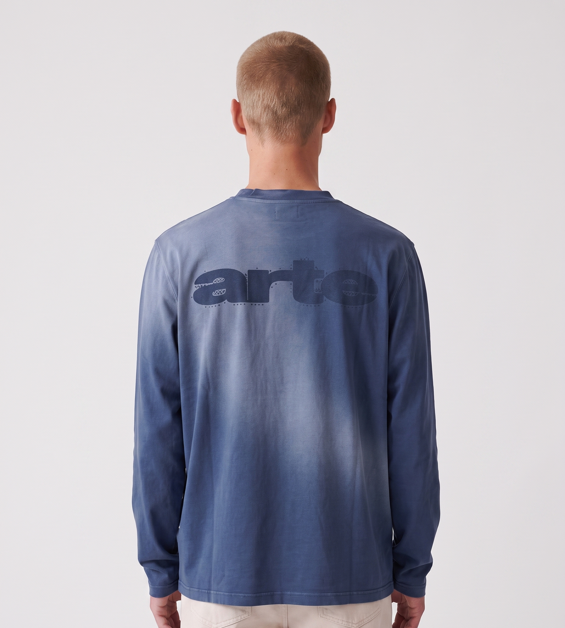 Arte Antwerp Stencil Sunfade Longsleeve Navy