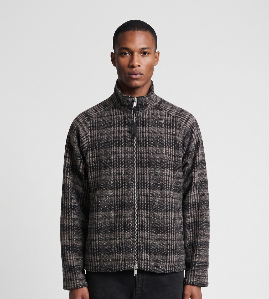 Baskèts Check Tweed Zip Jacket Multi