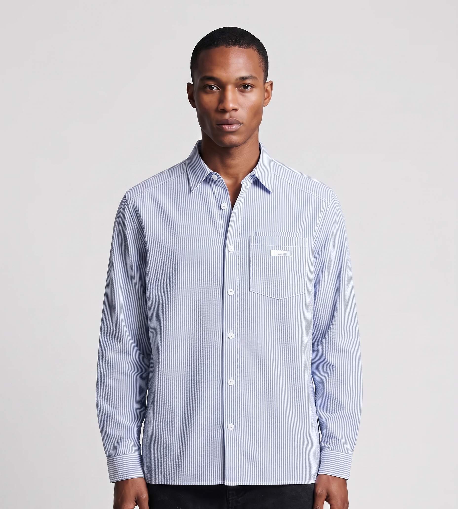 Baskèts Fine Stripe Shirt Blue White