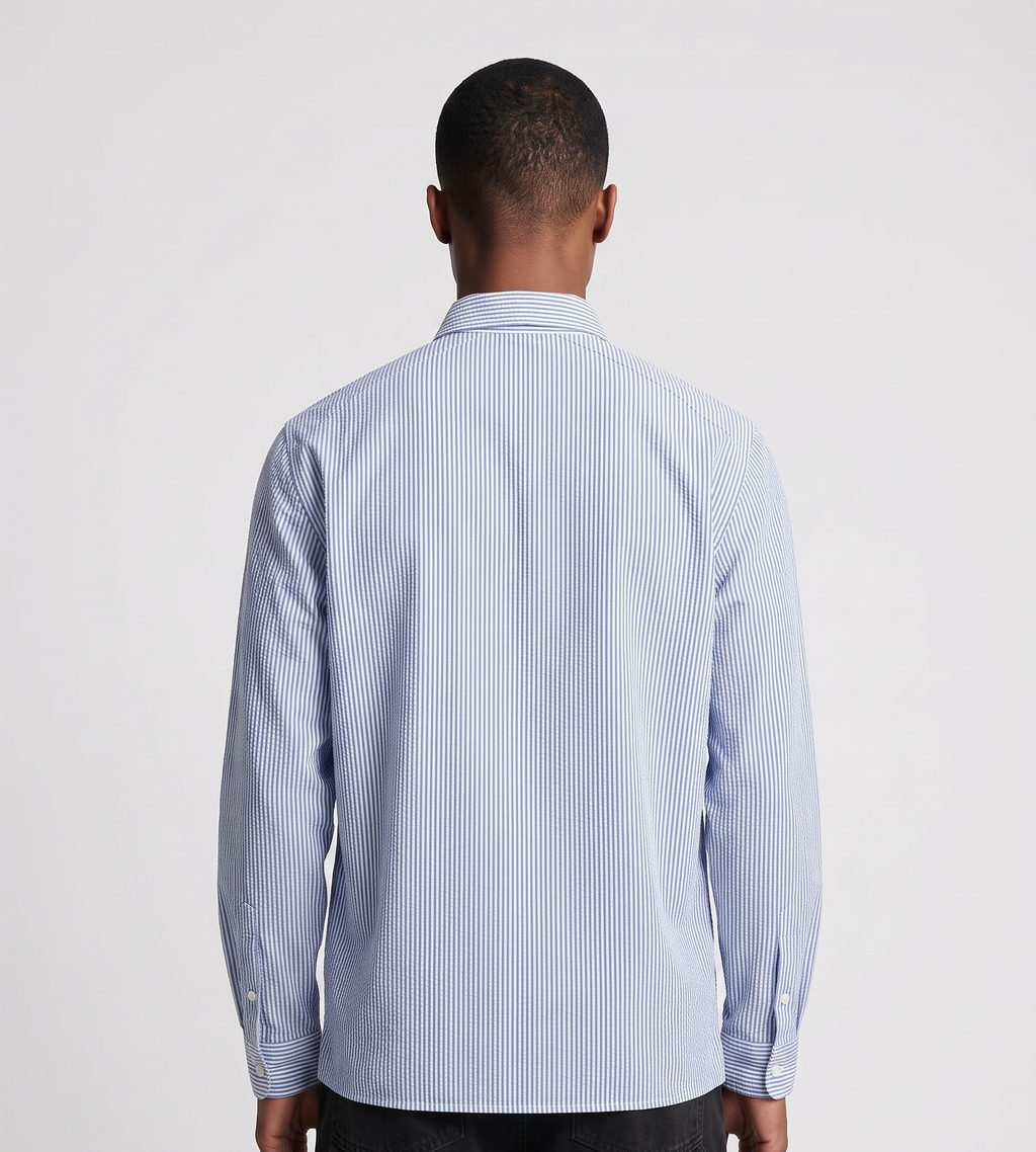 Baskèts Fine Stripe Shirt Blue White