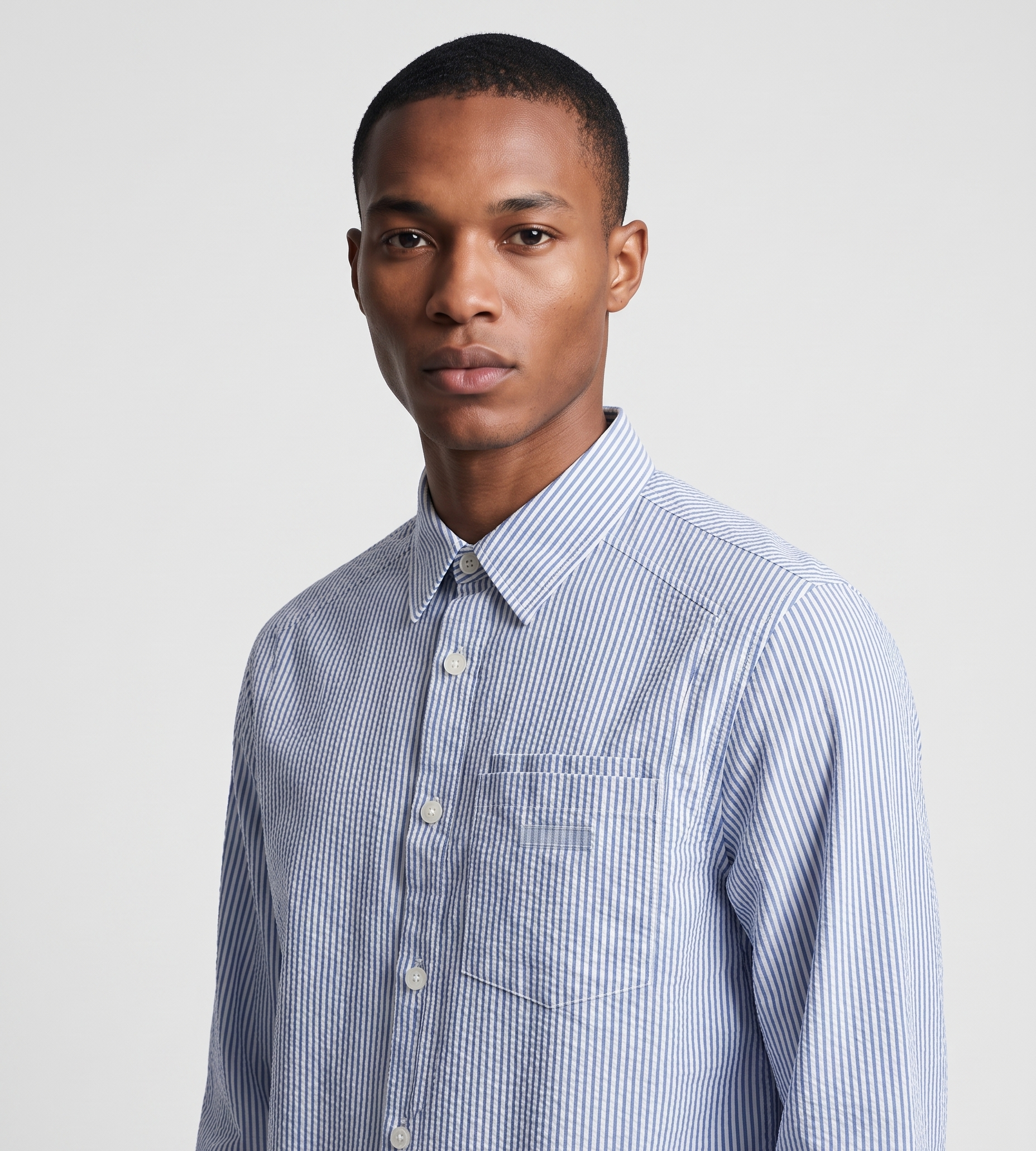 Baskèts Fine Stripe Shirt Blue White