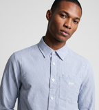 Baskèts Fine Stripe Shirt Blue White
