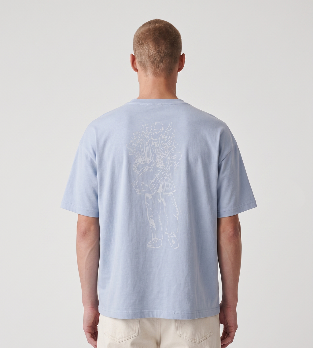 Baskèts Florist T-Shirt Light Blue