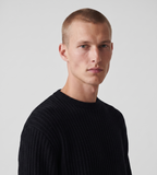 Baskèts Heavy Rib Knit Crewneck Black