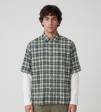 New Amsterdam Surf Association Double Layer Shirt Green White Check