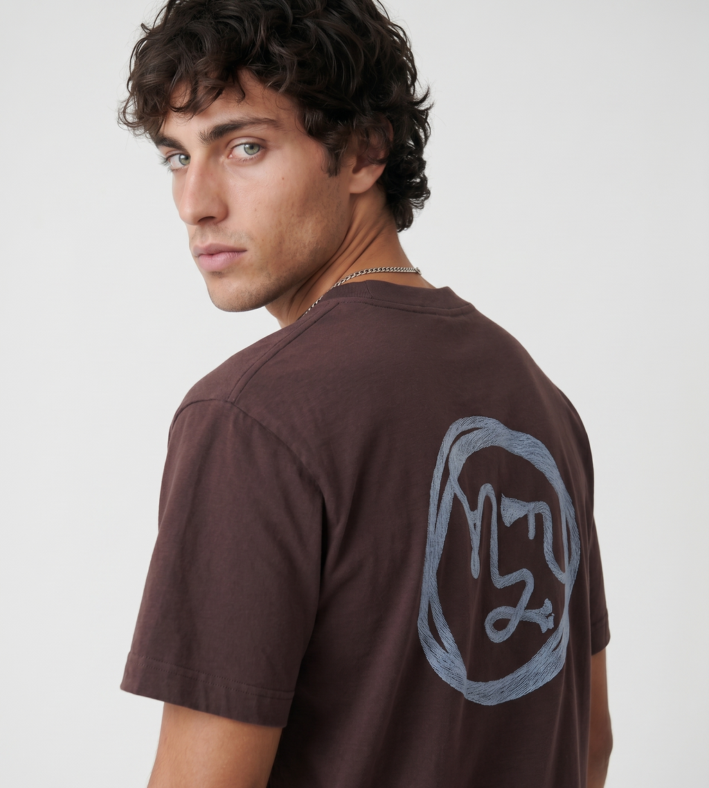 OLAF Lasso Face Tee Chocolateplum