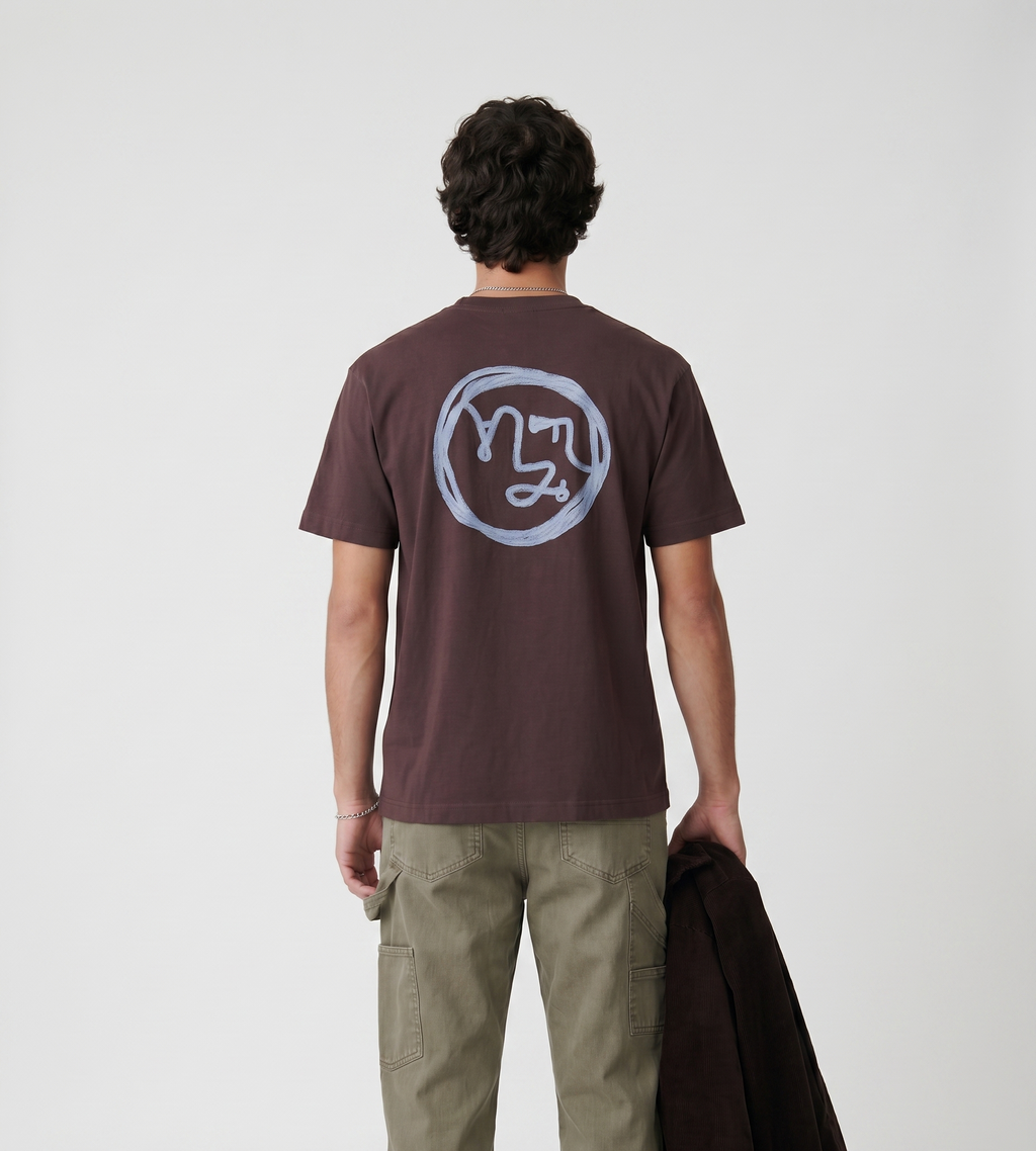 OLAF Lasso Face Tee Chocolateplum