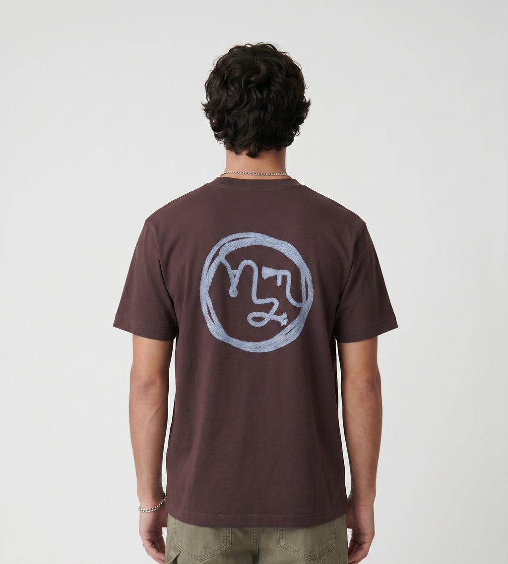 OLAF Lasso Face Tee Chocolateplum