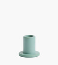 HAY Tube Candleholder Concrete Small Emerald Green