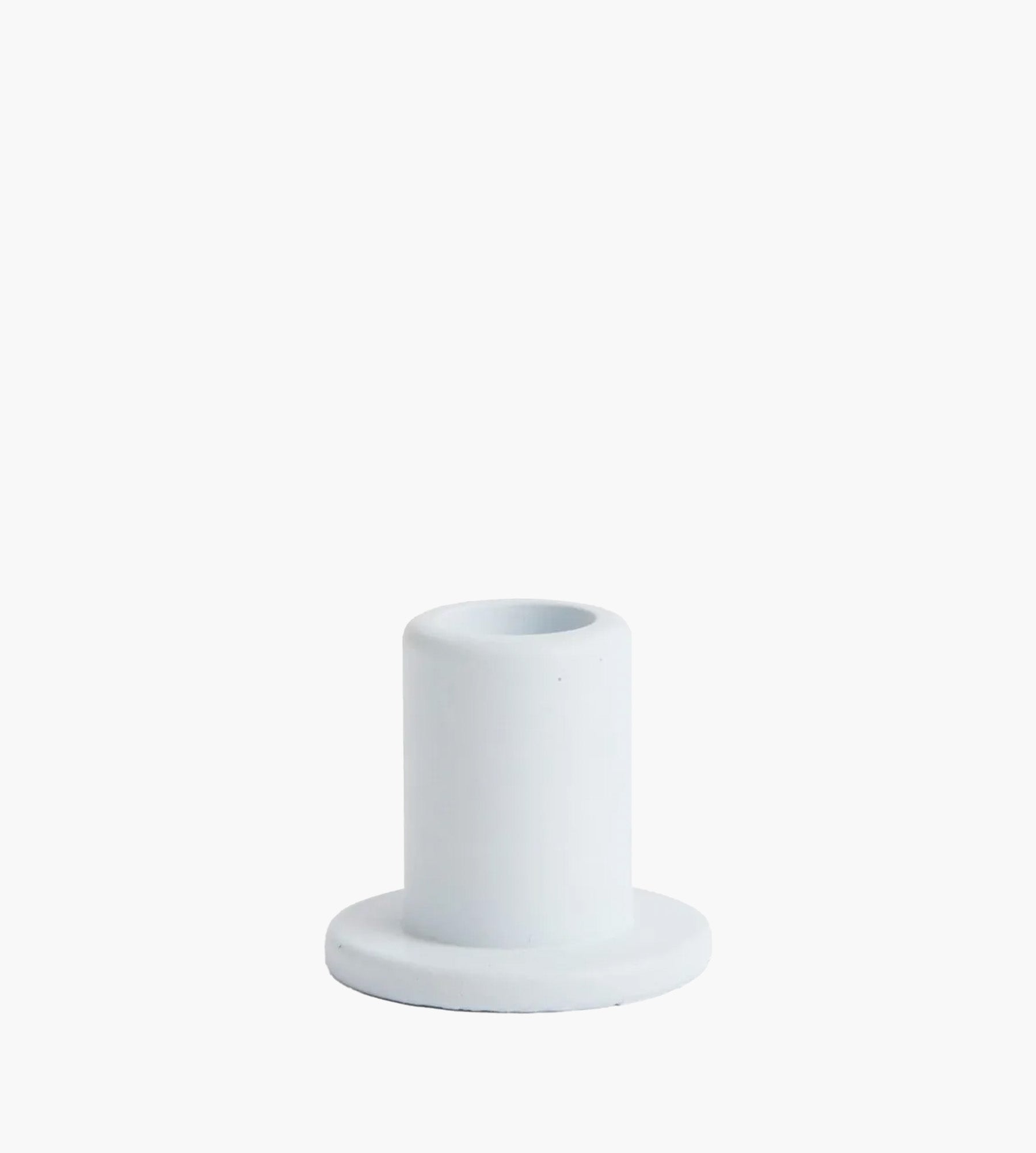 HAY Tube Candleholder Concrete Small Light Blue